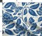 Blue Block Print Butterflies Flowers Traditional Botanical Toile Peonies Cottagecore Custom Printed Fabric by Spoonflower Various Fabrics by the Yard or Fat Quarter